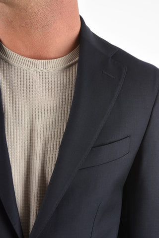 CC COLLECTION virgin wool side vents notch lapel REFINED 2-button blazer