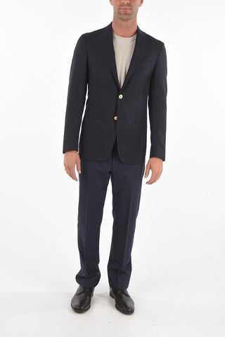 CC COLLECTION virgin wool side vents notch lapel REFINED 2-button blazer