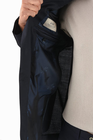 CC COLLECTION virgin wool side vents notch lapel REFINED 2-button blazer