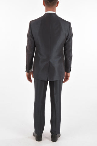 abito tre pezzi con gilet lurex uno spacco revers classico