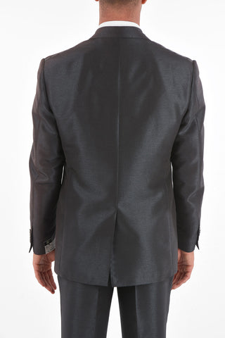 abito tre pezzi con gilet lurex uno spacco revers classico