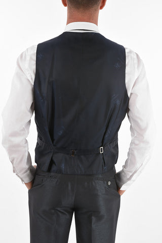abito tre pezzi con gilet lurex uno spacco revers classico