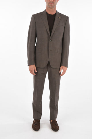  	CC COLLECTION district check RIGHT side vents notch lapel 2-button suit