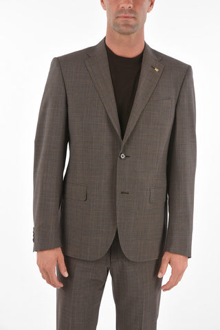  	CC COLLECTION district check RIGHT side vents notch lapel 2-button suit