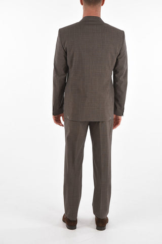  	CC COLLECTION district check RIGHT side vents notch lapel 2-button suit