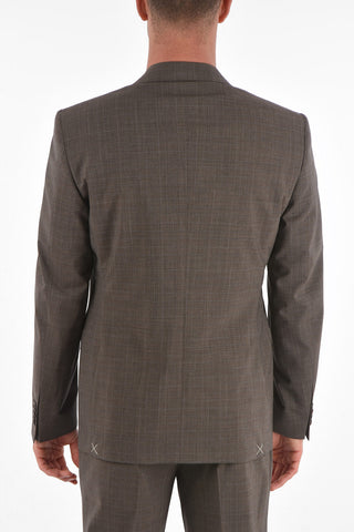  	CC COLLECTION district check RIGHT side vents notch lapel 2-button suit