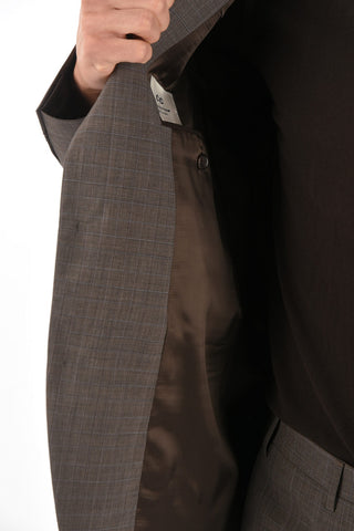  	CC COLLECTION district check RIGHT side vents notch lapel 2-button suit