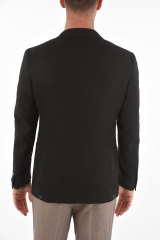 virgin wool notch lapel patch pocket GATE blazer