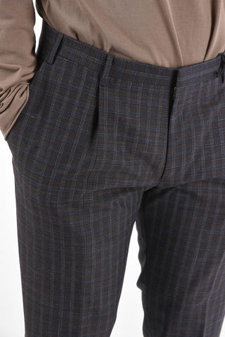 CC COLLECTION checked RESET single pleat trousers
