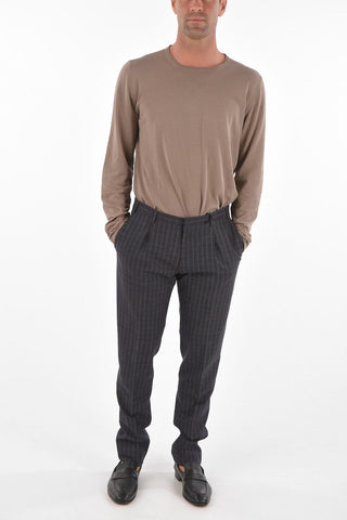CC COLLECTION pantaloni a una pince RESET a quadri