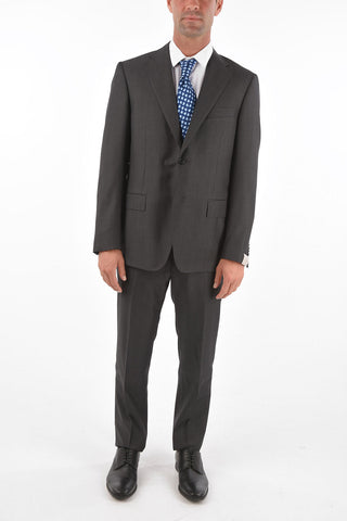 virgin wool side vents notch lapel MANTUA 2-button suit