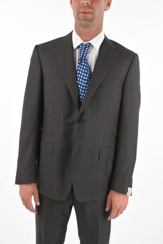 virgin wool side vents notch lapel MANTUA 2-button suit