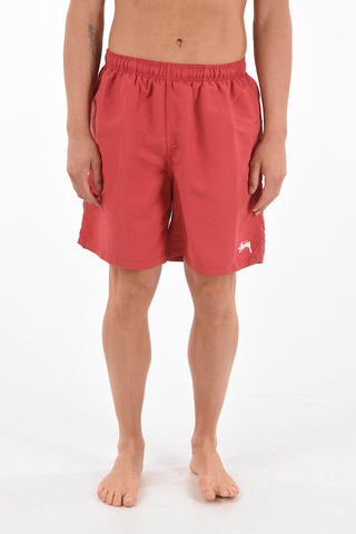 drawstring waist nylon swim shorts
