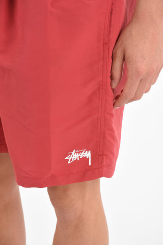 drawstring waist nylon swim shorts