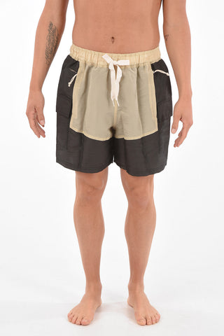 shorts RHUIGI cargo in tessuto tecnico con elastico in vita