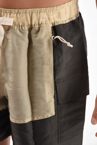 shorts RHUIGI cargo in tessuto tecnico con elastico in vita
