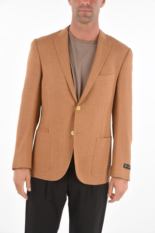 Flax Silk Virgin Wool ACADEMY SOFT Blazer with Patch Pockets