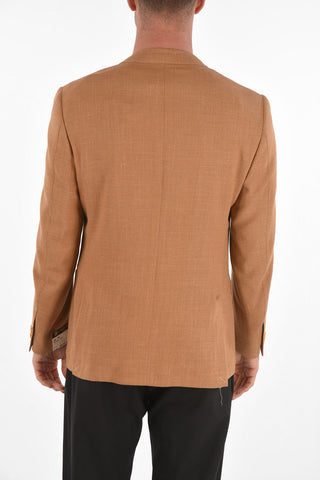 Flax Silk Virgin Wool ACADEMY SOFT Blazer with Patch Pockets