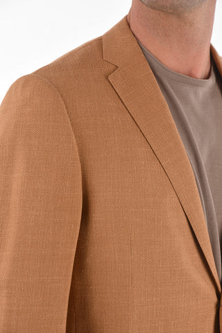 Flax Silk Virgin Wool ACADEMY SOFT Blazer with Patch Pockets