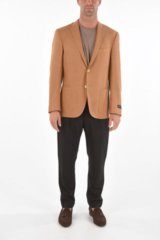 Flax Silk Virgin Wool ACADEMY SOFT Blazer with Patch Pockets