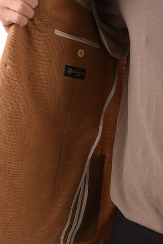 Flax Silk Virgin Wool ACADEMY SOFT Blazer with Patch Pockets