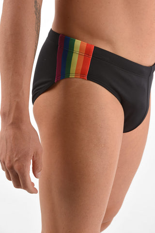 rainbow side printed BMBR-JACK swim brief