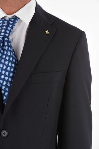 CC COLLECTION virgin wool notch lapel belt loops 2-button RIGHT suit