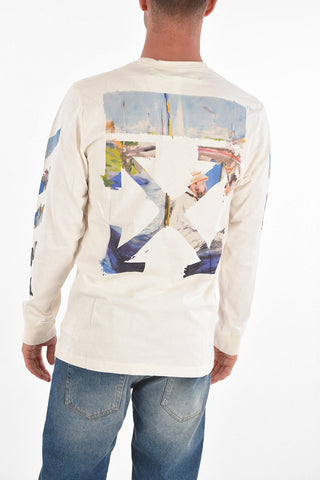 Crew Neck COLORED ARROW Long-sleeved T-Shirt