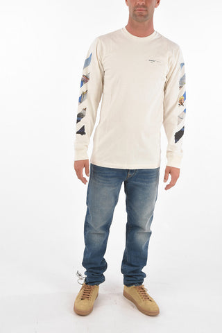 Crew Neck COLORED ARROW Long-sleeved T-Shirt