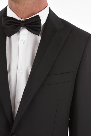 virgin wool peak lapel SMOK.LEADER 1-button suit