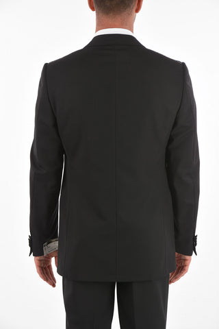 virgin wool peak lapel SMOK.LEADER 1-button suit