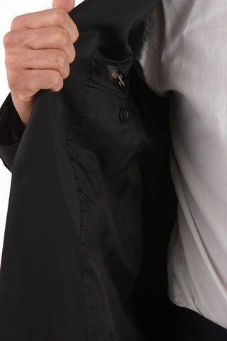 virgin wool peak lapel SMOK.LEADER 1-button suit