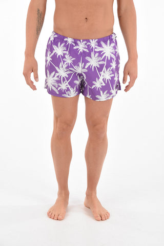 palm trees printed swim shorts