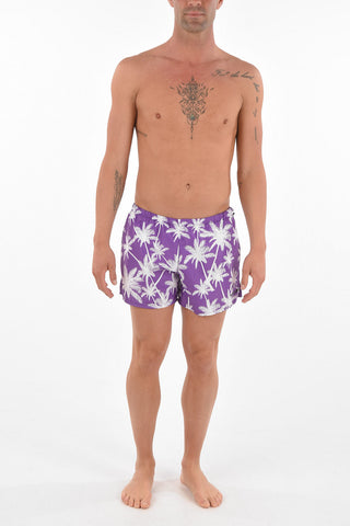 palm trees printed swim shorts