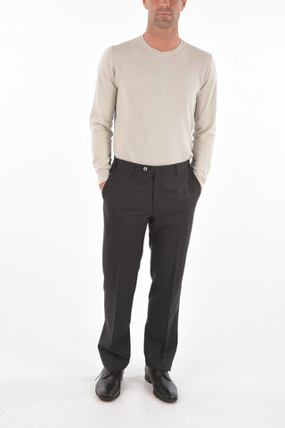 Virgin Wool LEADER Pants with Pleat