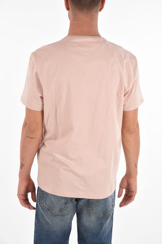 t-shirt a tinta unita con scollo a V