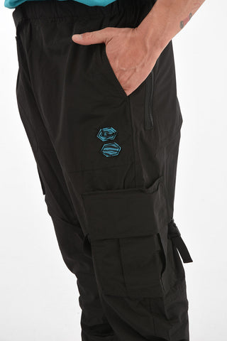 Printed Nylon OFFF Cargo Joggers