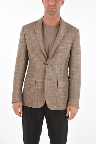 ID True Hemp Virgin Wool IDENTITY Blazer with Windowpane Pattern