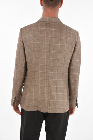 ID True Hemp Virgin Wool IDENTITY Blazer with Windowpane Pattern