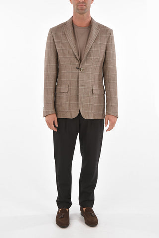 ID True Hemp Virgin Wool IDENTITY Blazer with Windowpane Pattern
