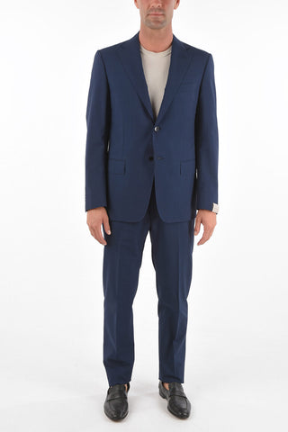 district check side vents notch lapel MANTUA 2-button suit