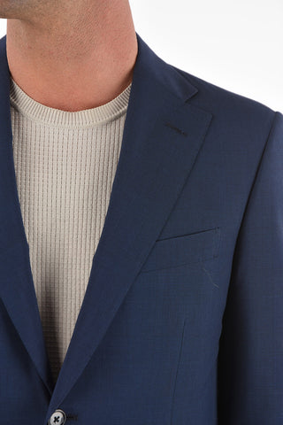 district check side vents notch lapel MANTUA 2-button suit