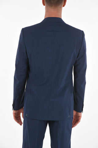 district check side vents notch lapel MANTUA 2-button suit