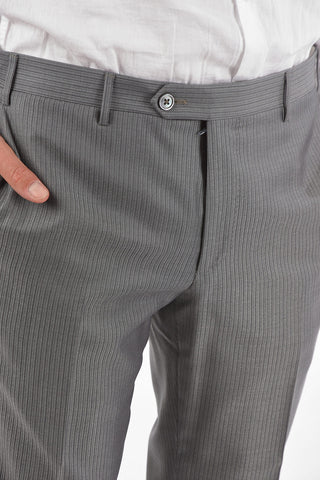 striped center vent peak lapel CERIM.ACADEMY 3 piece waistcoat suit