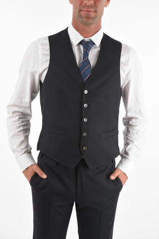 virgin wool peak lapel 3 piece waistcoat CERIM.ACADEMY suit