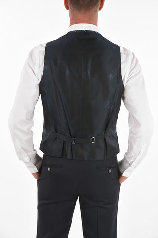 virgin wool peak lapel 3 piece waistcoat CERIM.ACADEMY suit