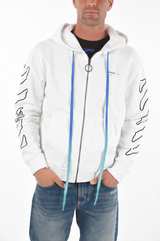 Felpa ABSTRACT ARROW con Zip Frontale e Cappuccio