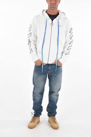 Felpa ABSTRACT ARROW con Zip Frontale e Cappuccio