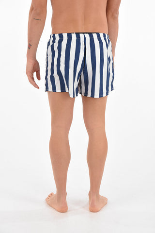 striped swim shorts