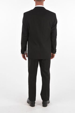 virgin wool SMOK.LEADER no vent peak lapel 2-button suit